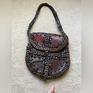 Vintage leather boho purse